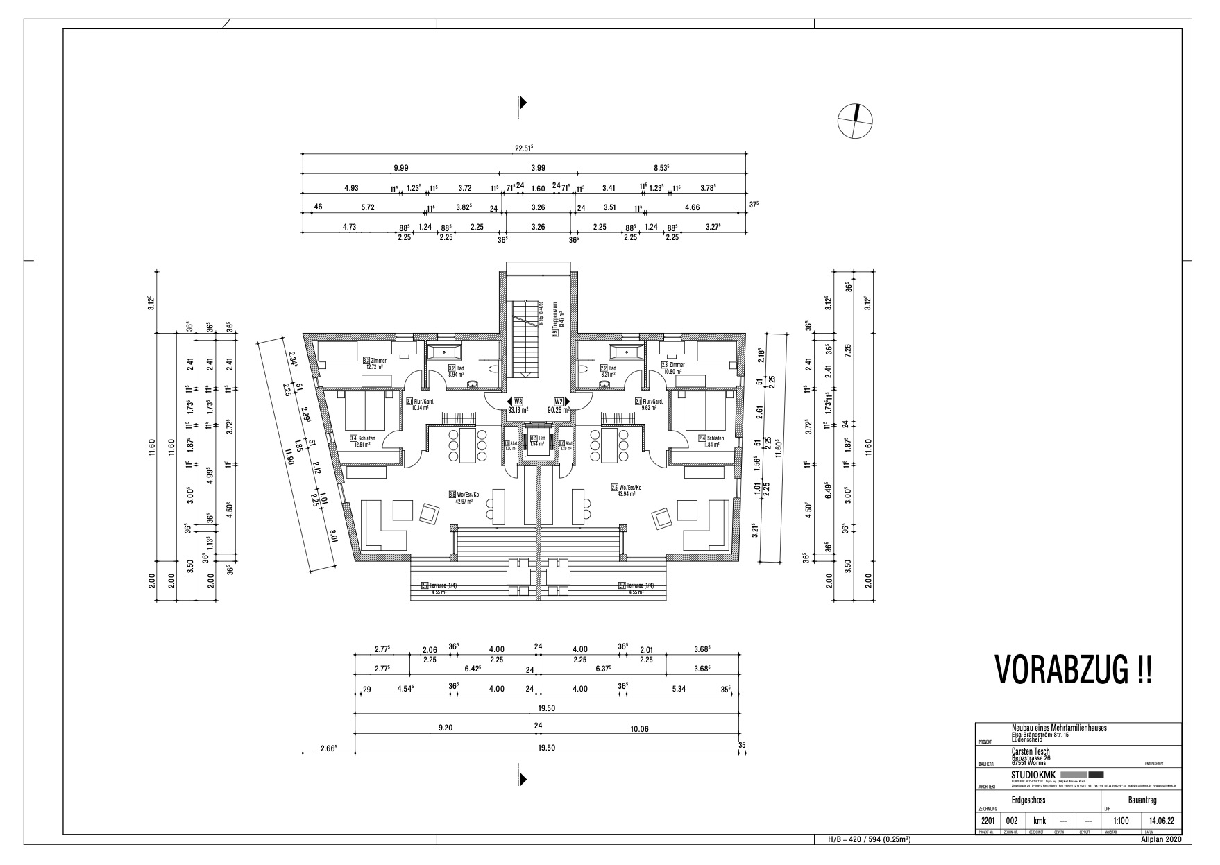 Grundriss W3 · 104 m² · Erdgeschoss